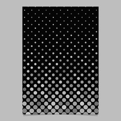 Fototapete - Grey abstract circle pattern brochure background - vector stationery template design