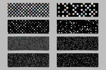 Poster - Modern abstract dot pattern banner background template set - vector design