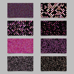 Poster - Abstract circle pattern mosaic card background template set - vector graphic design