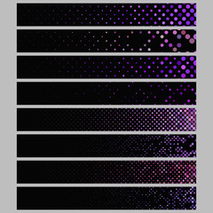 Poster - Banner background design set - abstract vector rectangular dot pattern template