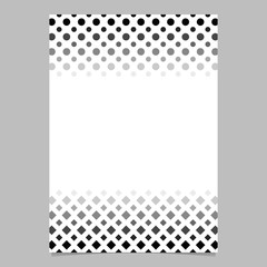 Poster - Monochrome abstract halftone geometrical circle and square pattern brochure background template - vector design