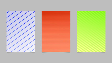 Poster - Geometric stripe poster collection -  gradient abstract vector stationery template graphic designs