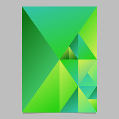 Poster - Polygonal abstract geometrical gradient triangle mosaic poster template design - green minimal vector stationery