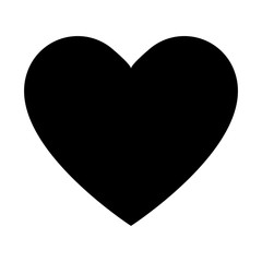 Wall Mural - simple black heart decorative sign symbol of love or celebration valentines day.