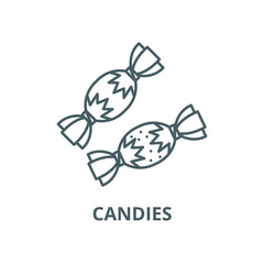 Wall Mural - Candies vector line icon, outline concept, linear sign