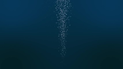 3d animation of small air oxygen rising up under pressure.