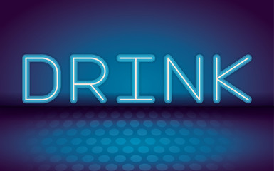 Poster - drink neon advertising