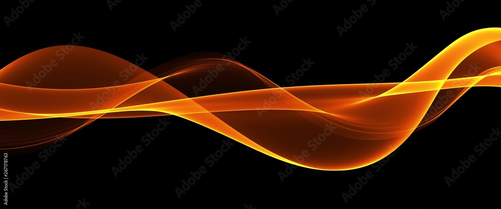 Abstract orange waves background. Template design - obrazy, fototapety, plakaty 