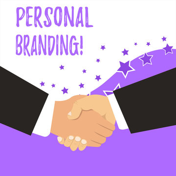 Text sign showing Personal Branding. Business photo showcasing process of creating a recognizable professional name