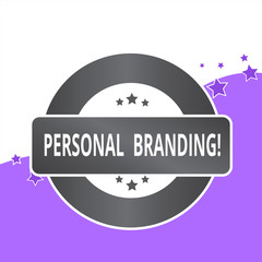 Poster - Handwriting text writing Personal Branding. Conceptual photo process of creating a recognizable professional name
