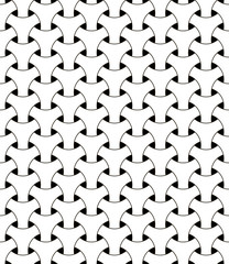 Poster - seamless geometric mesh pattern vector illusion triangular mesh netting black and white circles with volumetric effect