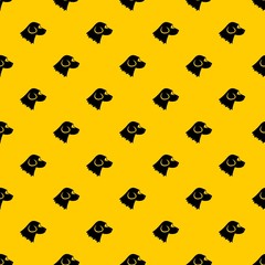 Canvas Print - Beagle dog pattern seamless vector repeat geometric yellow for any design