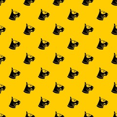 Poster - Bull terrier dog pattern seamless vector repeat geometric yellow for any design