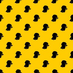 Poster - Poodle dog pattern seamless vector repeat geometric yellow for any design
