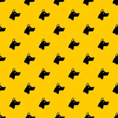 Poster - Doberman dog pattern seamless vector repeat geometric yellow for any design
