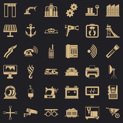 Poster - Tool icons set. Simple style of 36 tool vector icons for web for any design