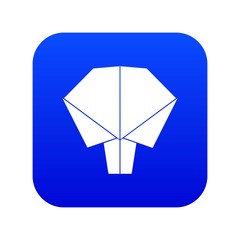 Poster - Origami tree icon blue vector isolated on white background