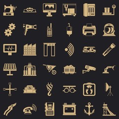 Poster - Anchor icons set. Simple style of 36 anchor vector icons for web for any design