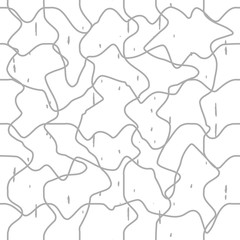 Poster - Abstract wavy line pattern, seamless vector geometric background.