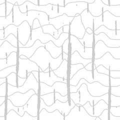 Poster - Abstract wavy line pattern, seamless vector geometric background.