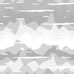 Poster - Abstract wavy line pattern, seamless vector geometric background.