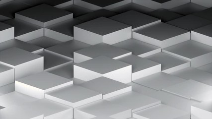 Aufkleber - Many abstract isometric cubes, modern computer generated 3D rendering background