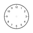 © Andramin - Empty printable clock face template isolated on white background