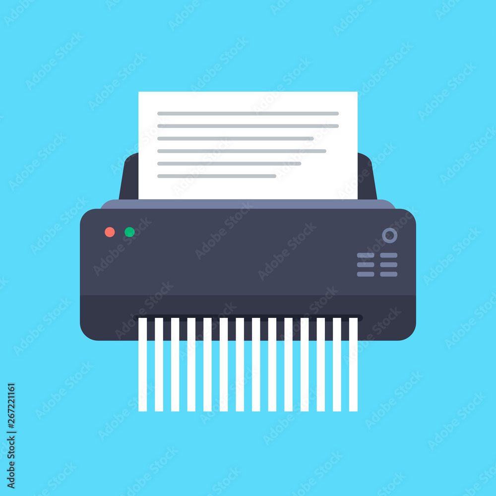 Paper Shredder Machine Vector Illustration. Stock Vector | Adobe Stock
