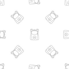 Poster - Modern backpack pattern seamless vector repeat geometric for any web design