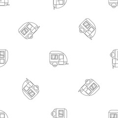 Poster - Travel trailer pattern seamless vector repeat geometric for any web design