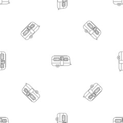 Poster - Retro travel trailer pattern seamless vector repeat geometric for any web design