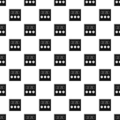 Poster - alarm clock pattern seamless vector repeat geometric for any web design
