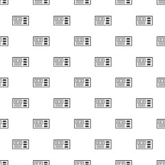 Poster - Retro digital clock pattern seamless vector repeat geometric for any web design