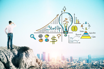 Aufkleber - Success and research concept