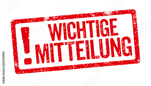 Fotomural Roter Stempel - Wichtige Mitteilung
