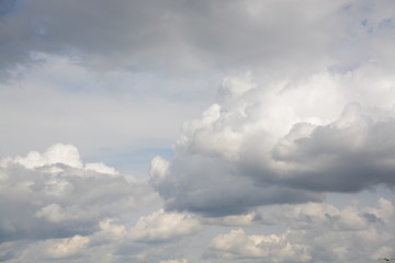 The blue sky with white clouds