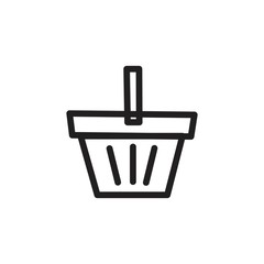 Wall Mural - Basket flat vector icon. Buy flat vector icon