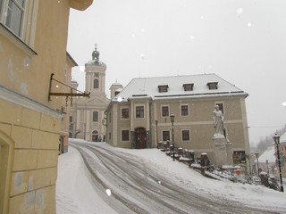 Banska Stiavnica in wintertime, Slovakia