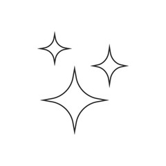 sparkle, star icon. vector illustration, flat design.