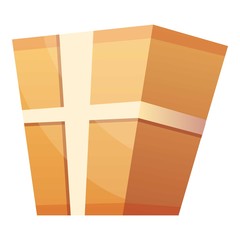 Poster - Parcel box icon. Cartoon of parcel box vector icon for web design isolated on white background