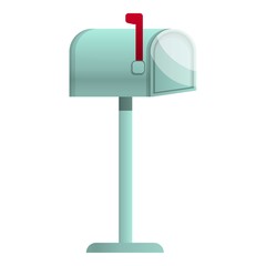Poster - Postal house box icon. Cartoon of postal house box vector icon for web design isolated on white background