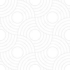 Poster - Abstract retro pattern of geometric shapes. Neutral  mosaic backdrop. Geometric wave of circles  background, vector
