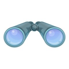Poster - Metal binoculars icon. Cartoon of metal binoculars vector icon for web design isolated on white background