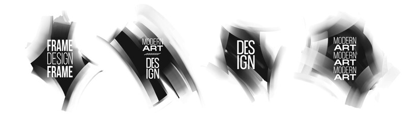 Poster - Vector frame Art graphics for hipsters . dynamic frame stylish geometric black