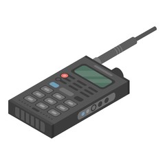 Poster - Walkie talkie icon. Isometric of walkie talkie vector icon for web design isolated on white background