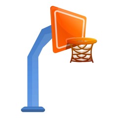 Wall Mural - Basketball tower hoop icon. Cartoon of basketball tower hoop vector icon for web design isolated on white background