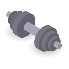 Poster - Dumbbell icon. Isometric of dumbbell vector icon for web design isolated on white background