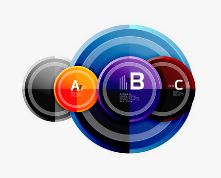 Colorful glossy circles background