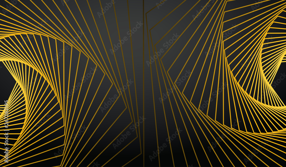 Abstract 3d background with black paper layers. Vector geometric ...