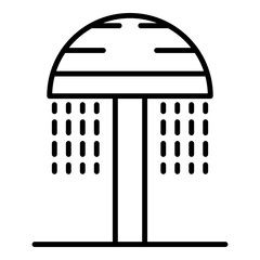 Poster - Shower umbrella icon. Outline shower umbrella vector icon for web design isolated on white background
